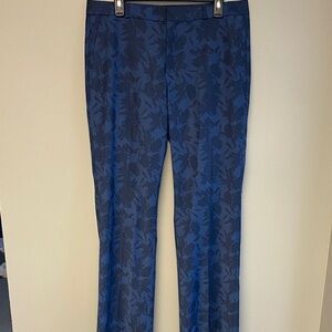 Banana Republic Blue Floral Dress Pants (Size 12L)